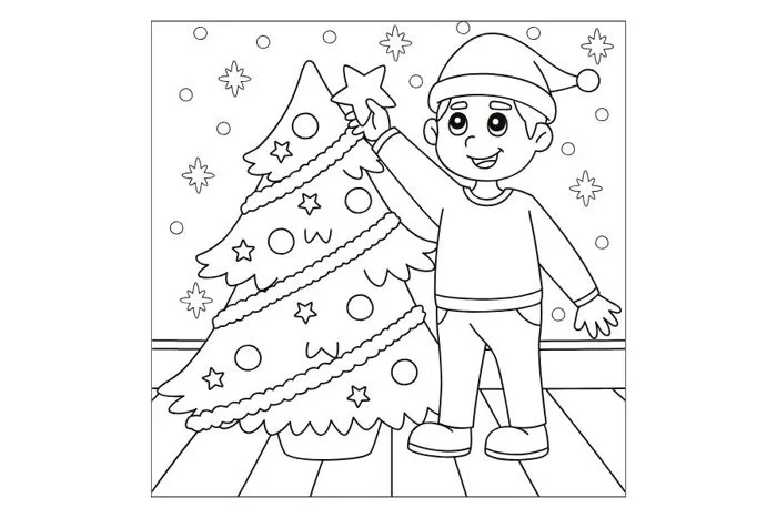 Tải trọn bộ 300+ tranh tô màu cây thông Noel miễn phí cho bé tập tô