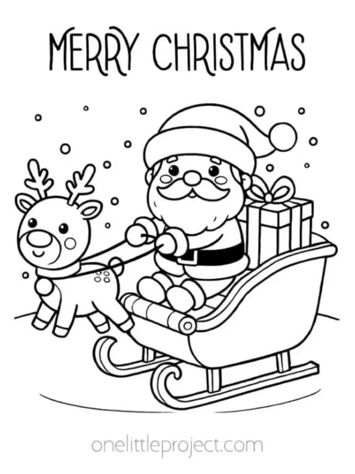 Tải về 50+ mẫu tranh ông già Noel tô màu đa dạng, nhiều chủ đề