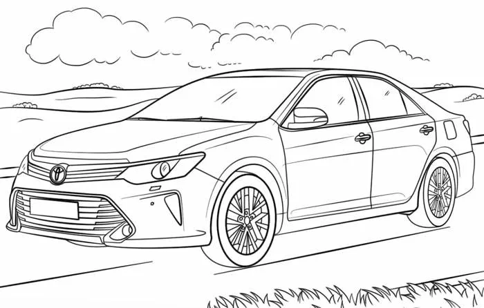 Tô màu Xe Toyota Camry - Trang Tô Màu Cho Bé