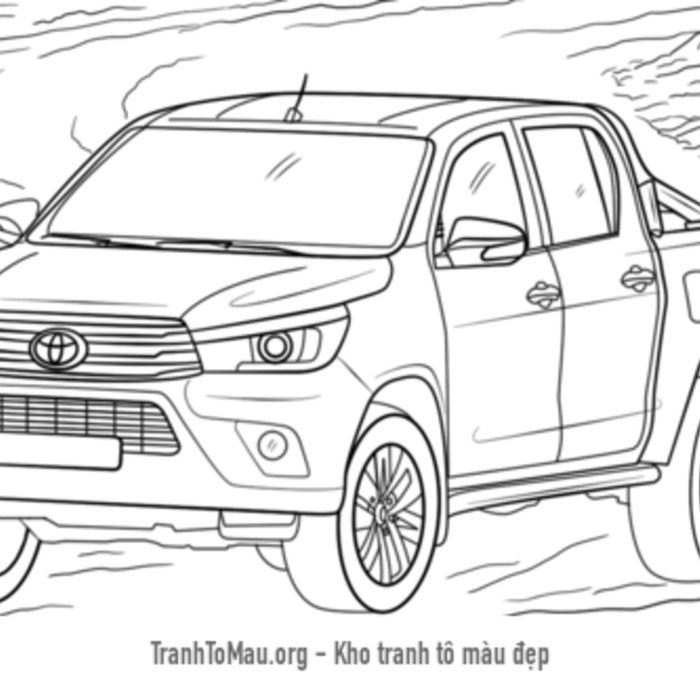 Tải tranh tô màu xe ô tô toyota