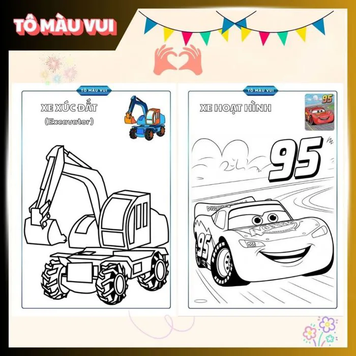 Tập tranh tô màu Ô tô – 20 mẫu xe đa dạng, bé vừa học vừa chơi sáng tạo |  Shopee Việt Nam