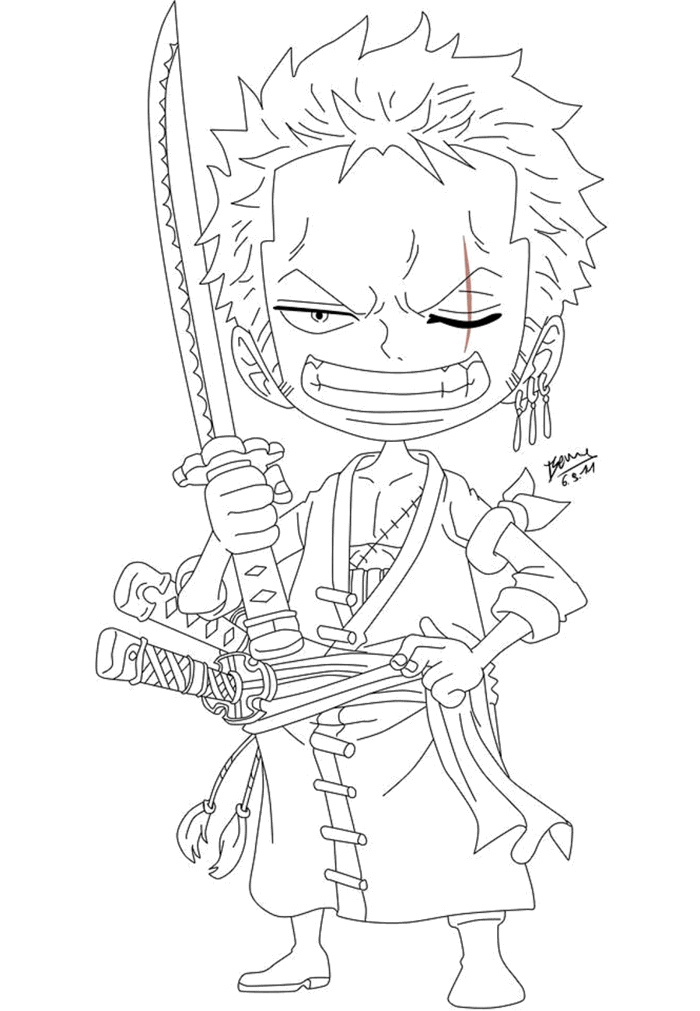 Tranh tô màu One Piece