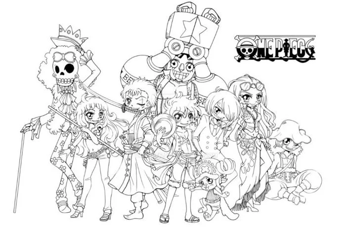 Tranh tô màu One Piece đẹp - Dành cho các bé thỏa sức sáng tạo