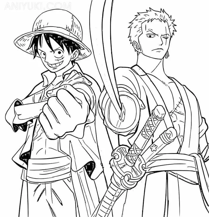 Tô Màu Luffy - Tranh Tô Màu Cho Bé