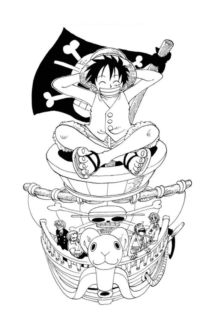Tuyển tập các bức tranh tô màu One Piece dành cho các bé - Chia sẻ kiến  thức mỗi ngày