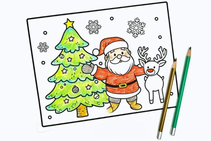 Tải về 50+ mẫu tranh ông già Noel tô màu đa dạng, nhiều chủ đề