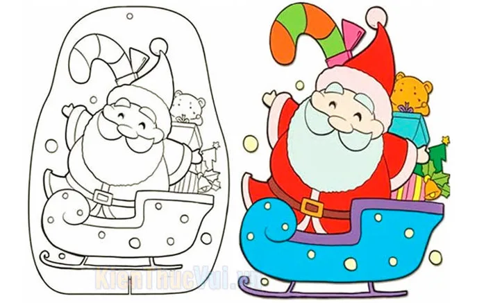 Tranh tô màu ông già Noel