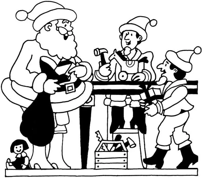 Tô Màu Ông Già Noel - Tranh Tô Màu Cho Bé
