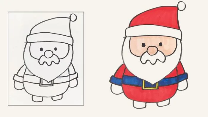 Cách vẽ ông già Noel đơn giản, dễ thương cho bé - Gợi ý 30+ ý tưởng