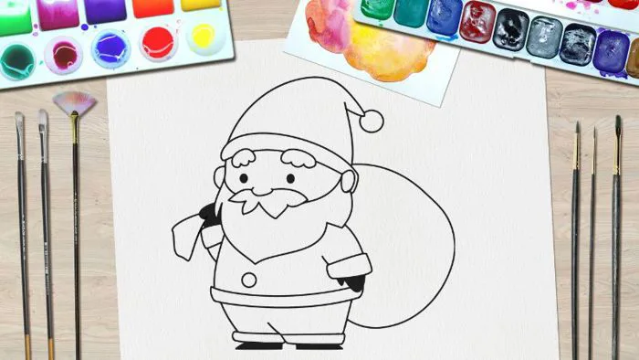 Hướng dẫn cách vẽ ông già Noel đơn giản cho bé
