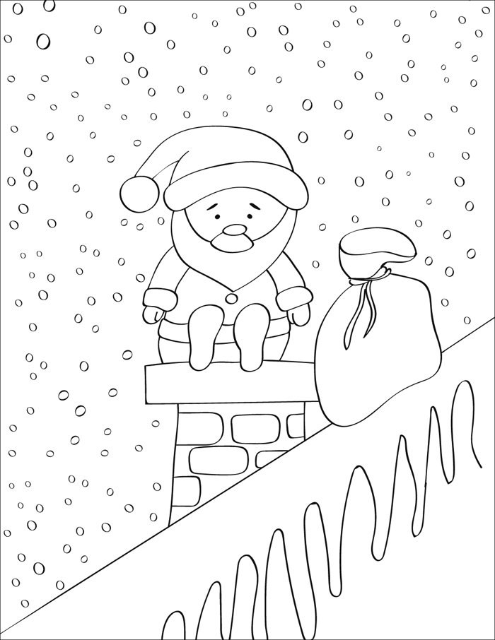 Tô Màu Ông Già Noel - Tranh Tô Màu Cho Bé