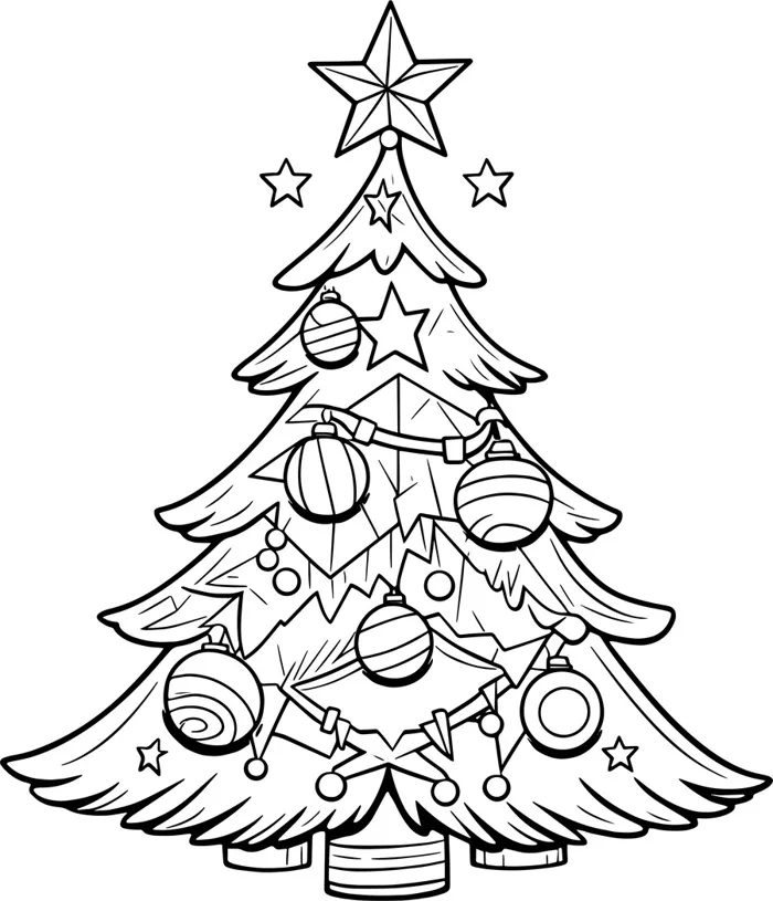30+ Mẫu tranh tô màu Noel cho bé – Tranh tô màu Ông Già Noel, cây thông  Noel mới nhất