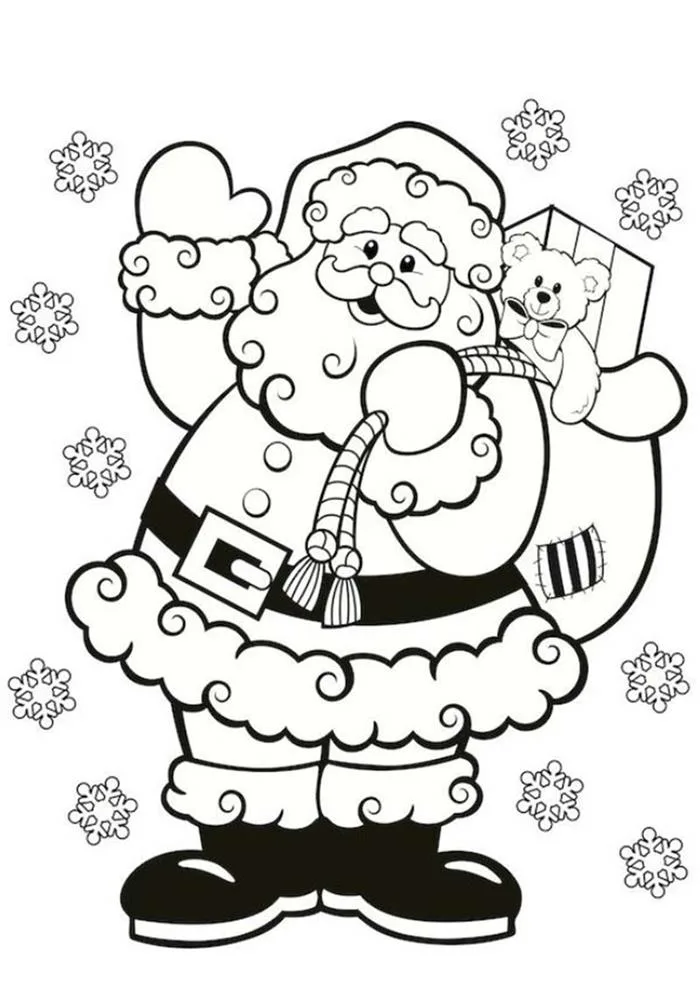 Tranh tô màu Ông già Noel - Gia Đình Su