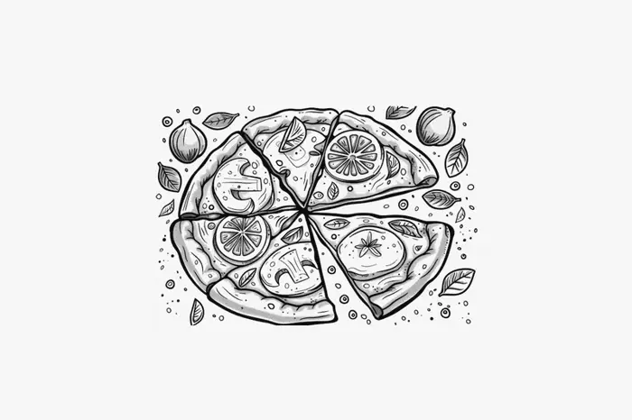 Tô màu pizza giúp bé rèn luyện trí tưởng tượng sáng tạo