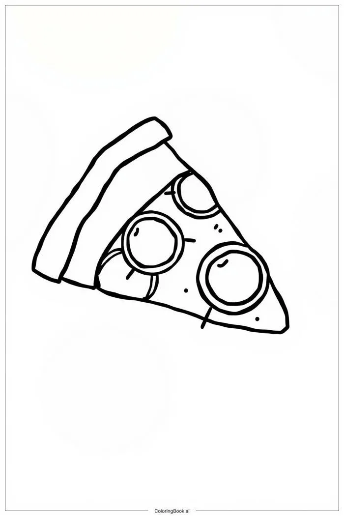 Trang Tô Màu Trang tô màu miếng pizza (Có thể In Miễn Phí dưới định dạng  PDF & PNG)