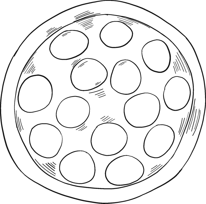 Pizza | trang tô màu miễn phí để in
