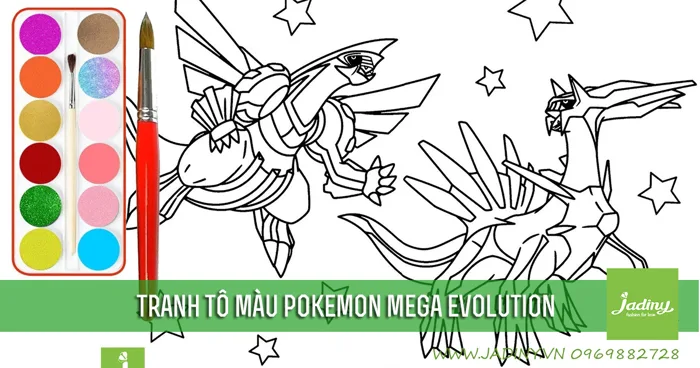 Món quà tranh tô màu Pokemon Mega Evolution với đầy đủ hình ảnh – Jadiny