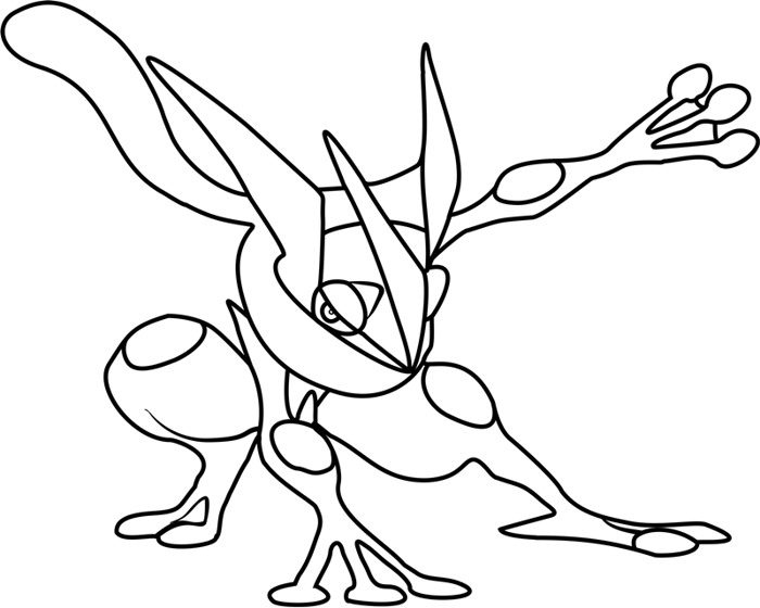 Tô màu mega greninja pokemon - Trang Tô Màu Cho Bé