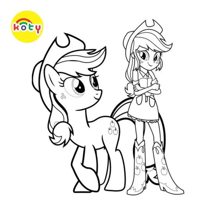 Bộ Tranh tô màu Pony cho bé tập tô màu