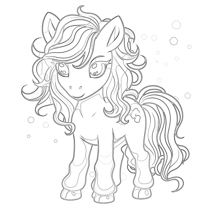 Tranh tô màu My Little Pony đáng yêu cho giờ học tô màu