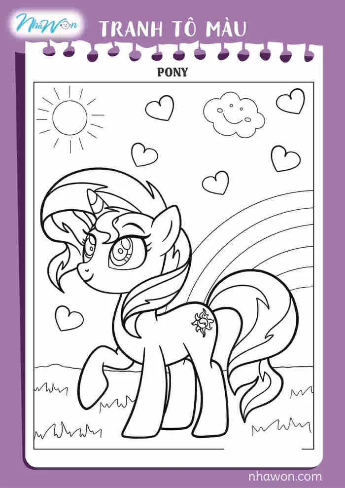 Tranh Tô Màu Pony