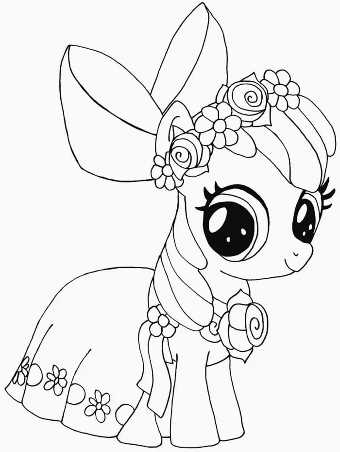 Bộ sưu tập tranh tô màu Pony công chúa siêu đáng yêu cho bé