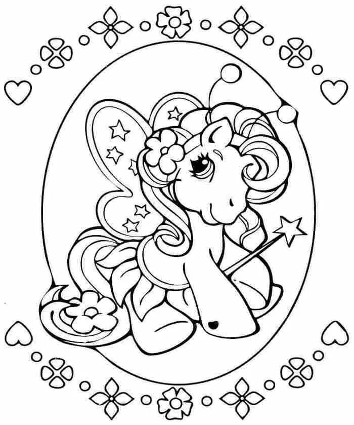 Tranh Tô Màu Đẹp Cho Bé: Tranh Tô Màu Ngựa Pony Dễ Thương - P2