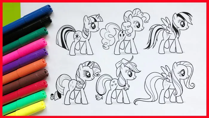 Đồ chơi trẻ em | Tô màu tranh My Little Pony | Bé học màu sắc và học vẽ  (Chim Xinh)