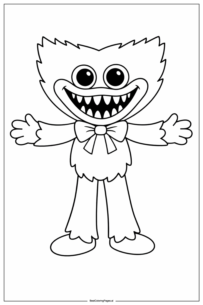 24 trang tô màu Tranh tô màu Poppy playtime (PDF và PNG miễn phí để in)