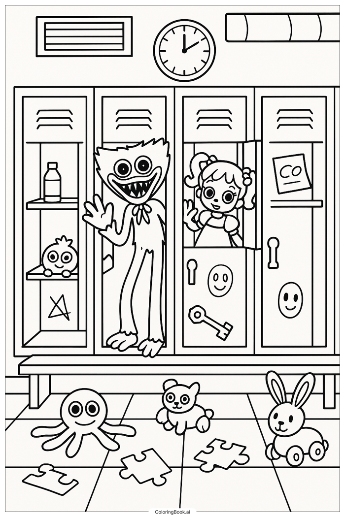47 trang tô màu Poppy Playtime (PDF và PNG miễn phí)