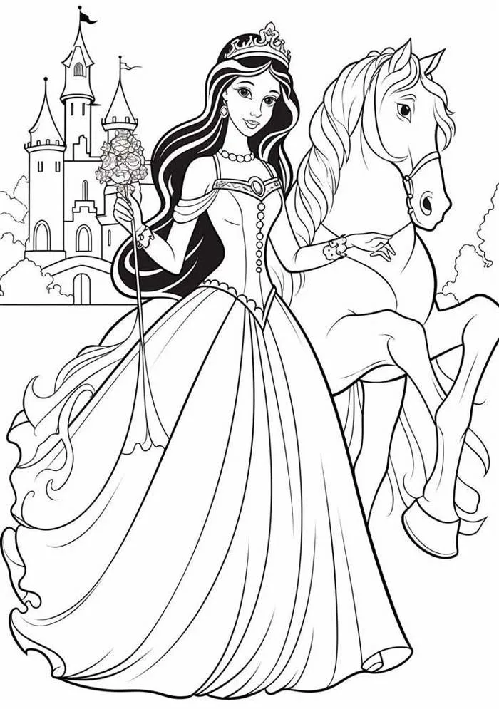 Top 20 bức tranh tô màu những nàng công chúa Disney xinh đẹp nhất
