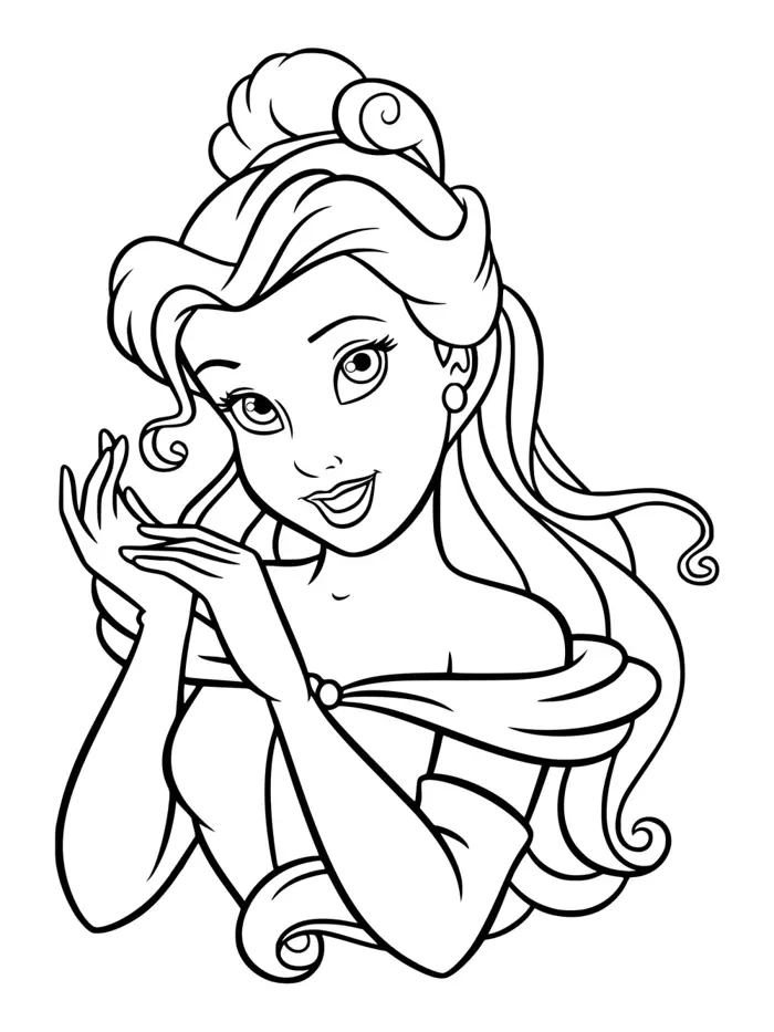 Tải tranh công chúa disney tô màu chất lượng cao