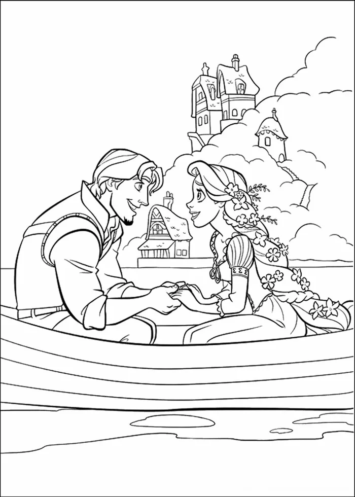 Tranh tô màu công chúa Rapunzel - Khám phá thế giới thần tiên cùng trẻ em -  Gia Đình Su