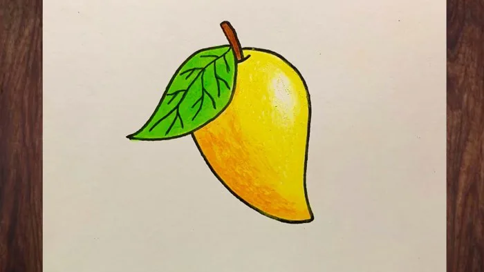 Vẽ và tô màu trái xoài | how to draw a mango #vetranh