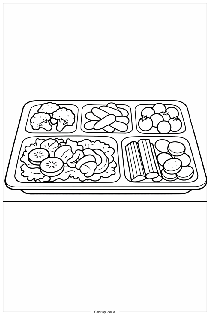 Trang Tô Màu Rau củ hình trái tim (Có thể In Miễn Phí dưới định dạng PDF &  PNG)