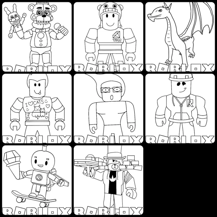 Tranh tô màu cho bé, 40 tranh chủ đề game online Roblox. Giấy 250g, tô chì,  sáp, dạ, màu nước... các khổ A4-A5. | Lazada Việt Nam