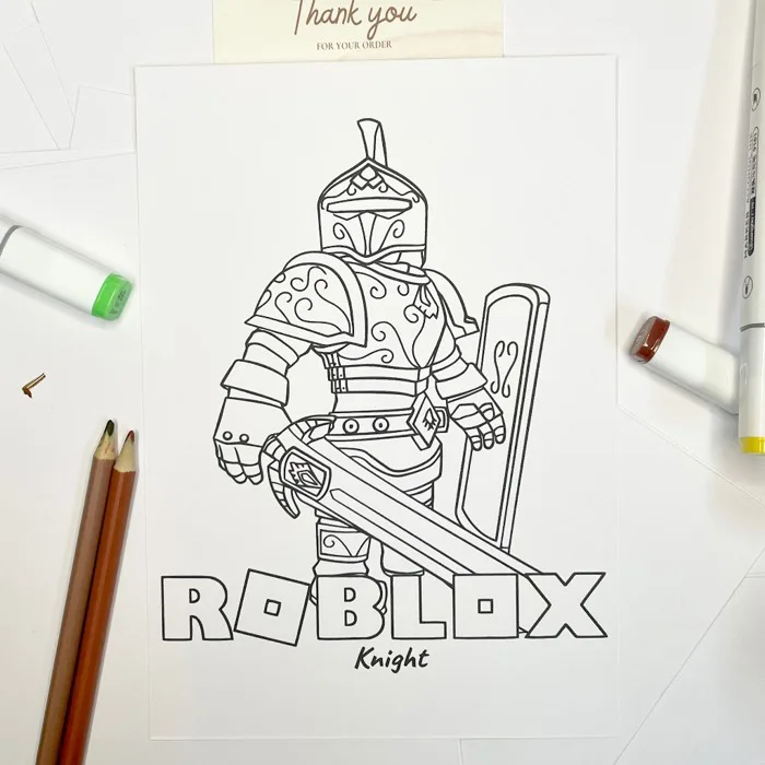 Tranh tô màu cho bé, 40 tranh chủ đề game online Roblox. Giấy 250g, tô chì,  sáp, dạ, màu nước... các khổ A4-A5. | Shopee Việt Nam