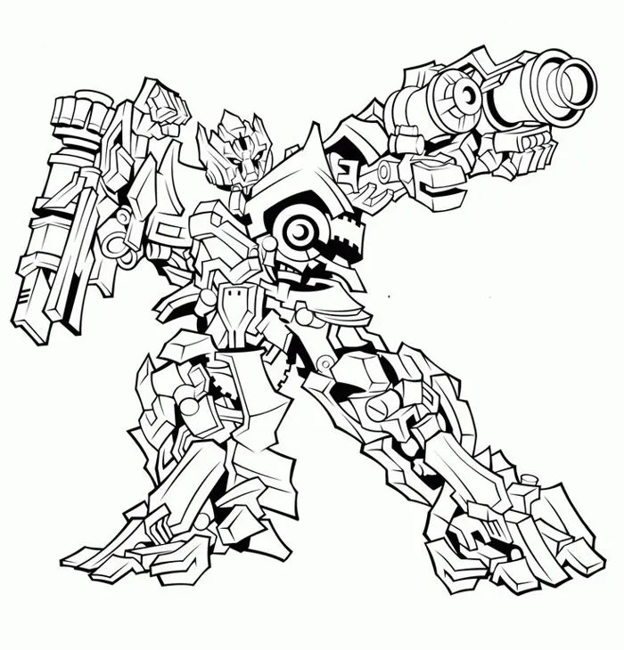 Download tranh tô màu robot biến hình đẹp nhất hiện nay