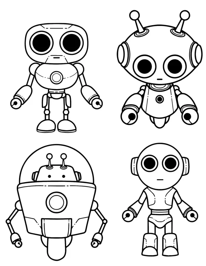 Tuyển tập tranh tô màu robot độc đáo phù hợp cho bé tập tô