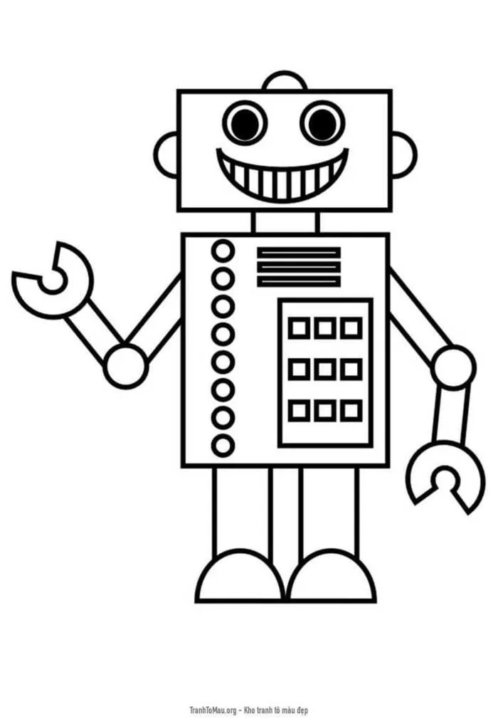 Tải tranh tô màu Robot hiện đại