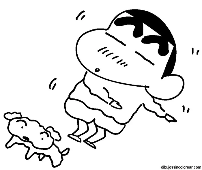 Tranh tô màu Shin cậu bé bút chì