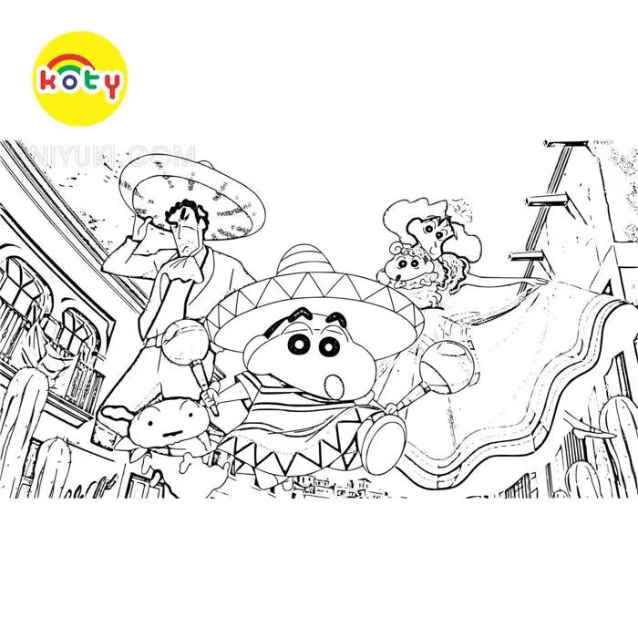 Bộ 35 tranh tô màu Shin Cậu Bé Bút Chì, giấy tô màu hoạt hình dành cho trẻ  em Toy Đồ Chơi TM648 - TikTok Shop Vietnam