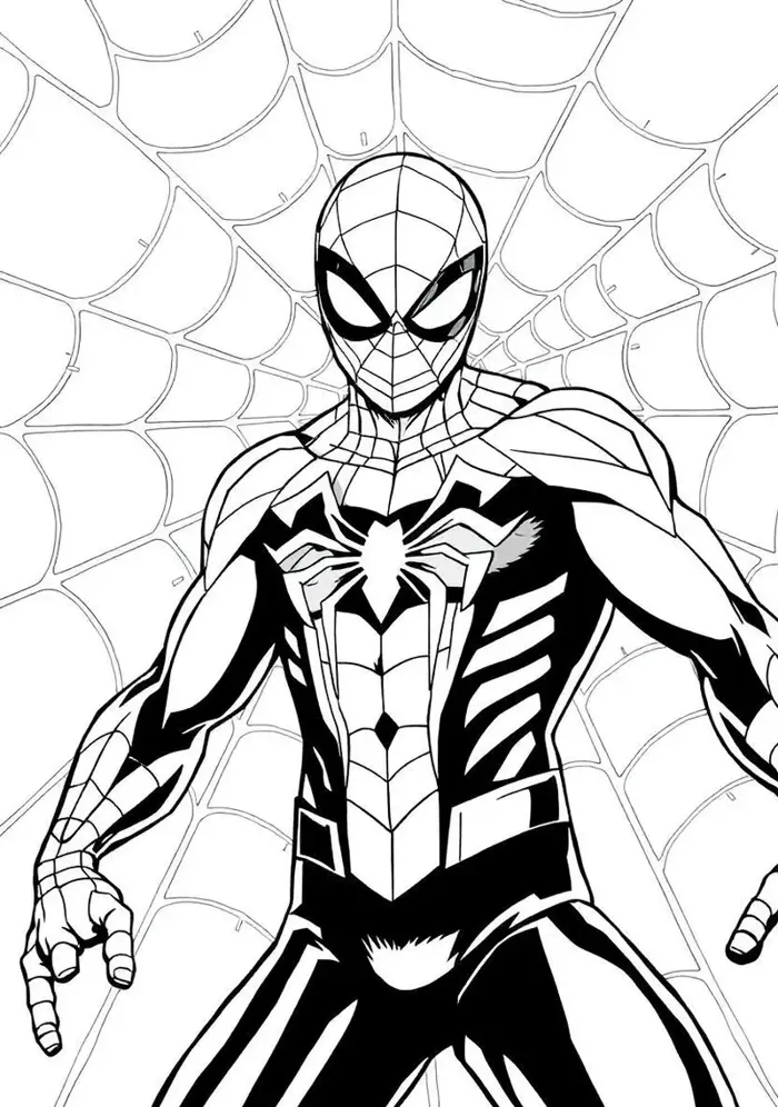 Tranh tô màu siêu nhân nhện Spider Man bản đẹp nhất