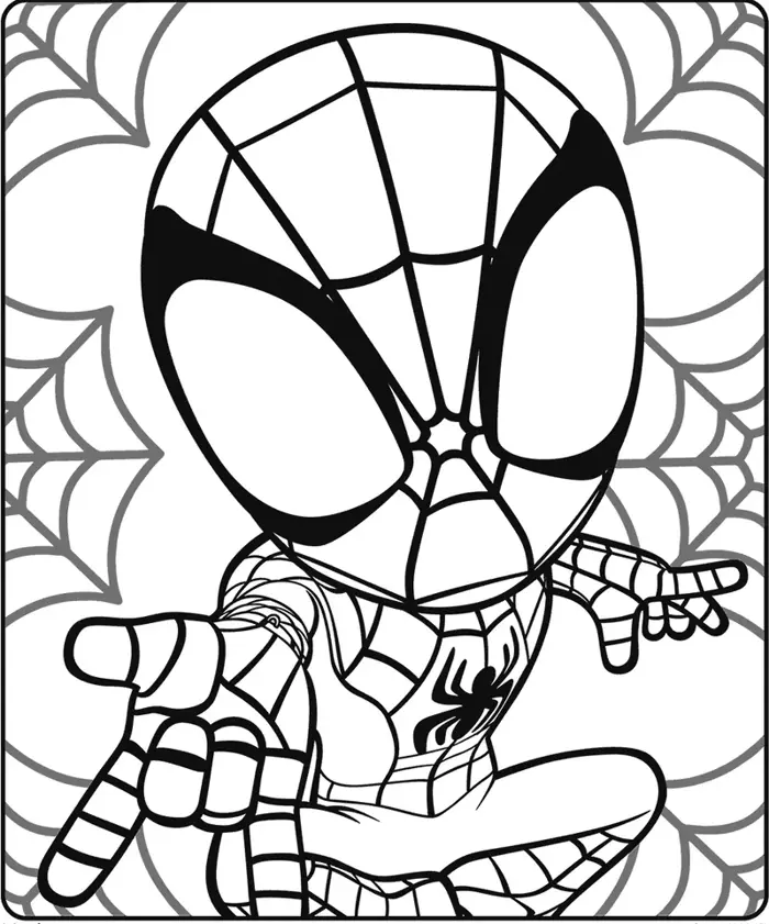 Tranh tô màu siêu nhân nhện Spider Man bản đẹp nhất