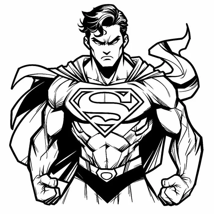 Tô Màu Siêu Nhân Superman - Tranh Tô Màu Cho Bé