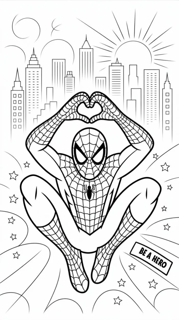 200+ tranh tô màu người nhện Spider Man đẹp, dễ tô, tải miễn phí
