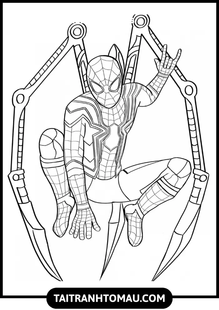 Tải 100+ Tranh Tô Màu Người Nhện (Spider-Man) Cực Ngầu Cho Bé Trai [Miễn  Phí PDF A4]