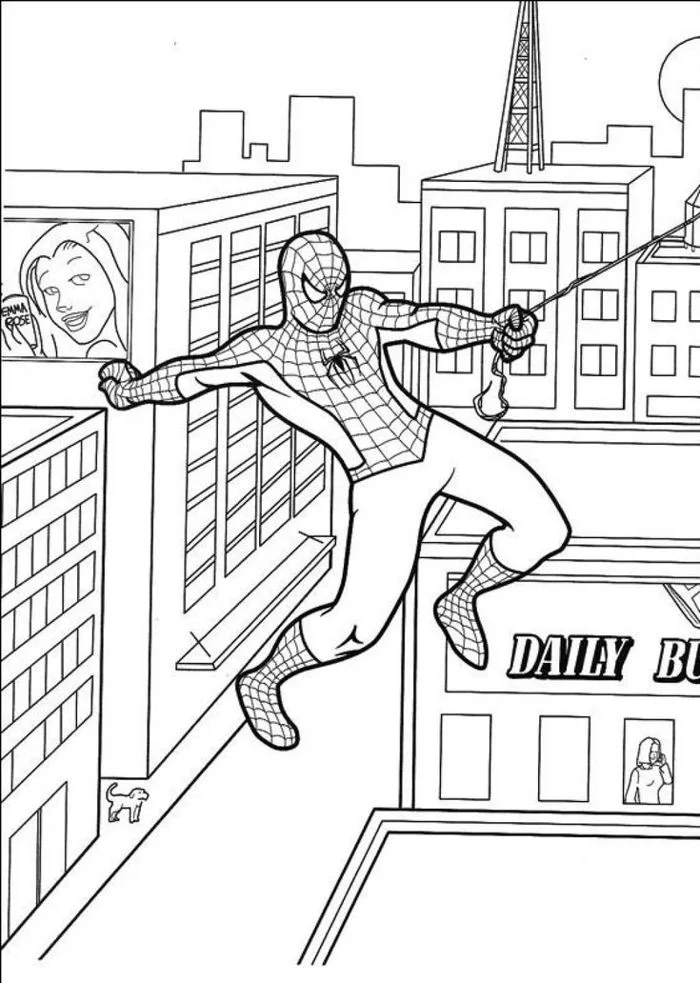 200+ tranh tô màu người nhện Spider Man đẹp, dễ tô, tải miễn phí