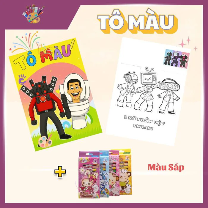 Tranh Tô Màu Skibidi Toilet – Thế Giới Siêu Hài Hước Cho Bé!