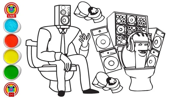 Skibidi Toilet Trang tô màu mới/ Upgraded Skibidi Toilet/ Skibidi Toilet  Coloring Pages/ NCS Release